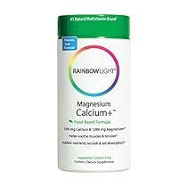 Rainbow Light - Magnesium Calcium +&trade; - Supports Nutrition, Digestion, Helps Soothe Muscle Aches & Cramps in Athletes - 180 Tablets