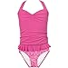Fin Fun Mermaid Girls Clamshell Tankini Set, Pink Top, Malibu Pink Bottom, Small