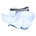DreamLily Women's Fashion 3 Pcs Hawaiian White Plumeria Flower Foam Hair Clip Balaclavas for Beach (Blue)