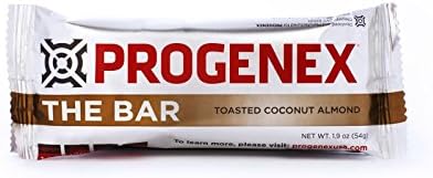 PROGENEX® The Bar Protein Bar | Delicious Sports Performance Nutrition Bar For Men And Women | 12 Individually Wrapped Bars, Toasted Coconut Almond