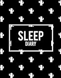 Sleep Diary: Beauty Art Black, Sleep Journal Monitor Healthy Sleep Habits And Insomnia Large Print 8 by 