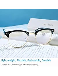 STAMEN Gafas de bloqueo de luz azul para mujeres hombres, antifatiga ocular dolor de cabeza UV mejor sueño, computadora juegos gafas bloqueadoras azules