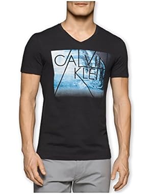 Calvin Klein Mens Sublimated Logo Graphic T-Shirt