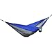 OuterEQ Portable Parachute Nylon Fabric Travel Camping Hammock Blue/Grey