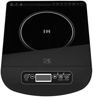 **NEW**KALORIK 4-digit LED Adjustable Power Induction Crystal Glass Cooking Plate Black