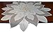 EcoSol Designs - Embroidered Small Tablecloth Topper, Elegant Table Throw Centerpiece for Round or Square Table, Ideal for Events, Holiday Season and More, White Poinsettia, 33.5 x 33.5 inches