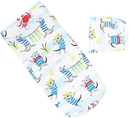 Jchen(TM) Clearance Newborn Infant Baby Boy Swaddle Blanket Sleeping Swaddle Muslin Wrap Hat Set for 0-3 Months (I)