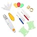 SUBANG Full Set of Embroidery Starter Kit Cross Stitch Tool Kit Including 5 Bamboo Embroidery Hoop, 50 Vivid Color Threads, 12 by 18-Inch 14 Count Classic Reserve Aida and Tool Kit
