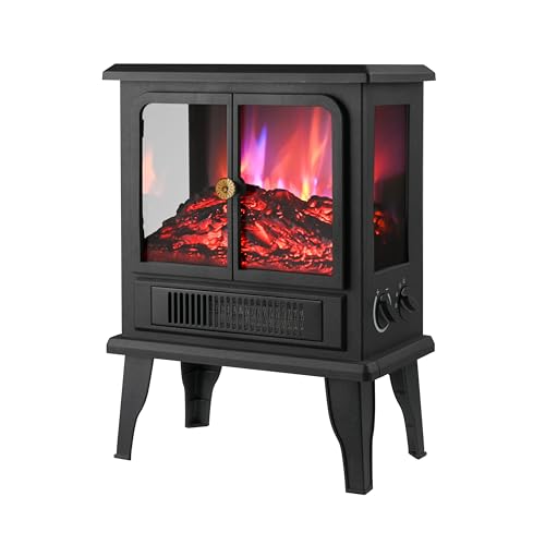 Electric Fireplace Heater, Realistic Flame Effect, 1500W