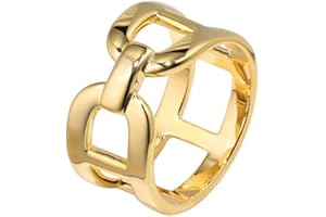 DTJA Chunky Chain Silk Scarf Clip for Women Girls Minimalist Silver Wide Band Statement Buckle Wrap Fashion Punk Link Shawl Scarves Clasp Dress Accessories Jewelry 14k Gold Plated