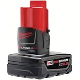 Milwaukee 48-11-2460 M12 REDLITHIUM XC 12V 6.0 Ah Extended Capacity Lithium-Ion Battery Pack
