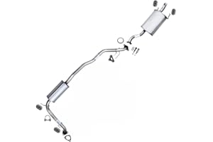 Exhaust Muffler and Tail Pipe Exhaust Kit Compatible for 2007-2008 Honda Fit 1.5L | Stainless Steel | Northeastern Exhaust | Free Gaskets, Clamp, Hangers, and Bolt Kit