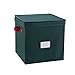 Storage Ornament Box - Holiday Organizer Cube with 64 Individual Compartments and Adjustable Dividers - For Christmas Decorations by Elf Stor (Green)