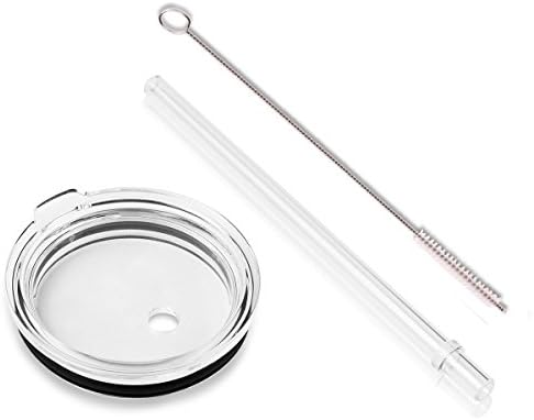 Straw Lid Set Rambler Shatter Fits Yeti Rambler,Ozark Trail, Rtic,Tumblers Cups,Cleaning Brush Included (30 OZ)