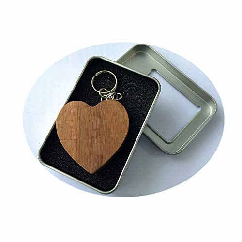 FeliSun Cuore in legno personalizzato USB3.0 Flash Drive Pendrive 128GB 64 GB 32 GB 16 GB ad alta velocità U Disk Memory Stick Storage esterno Fotografia Regali di nozze