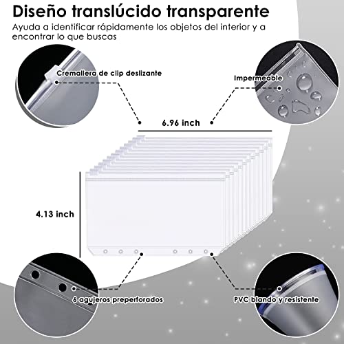 Organizador de Dinero, Carpeta de Cuaderno A6 de Presupuesto, Agenda de Ahorro, Hoja de Presupuesto de Gastos en Efectivo con Sobre de Efectivo, Papelería de Utiles Oficina para Adultos y Niños(Negro)