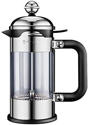 フレンチプレスポット 希少 フレンチプレスポットステンレス鋼のコーヒーポットフィルタープレスハンドウォッシュポット耐熱ガラスカップ フレンチプレスコーヒーメーカー 色 350ml Size Silver