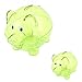 Piggy Bank - SODIAL(R) Plastic Collectible Piggy Bank Coin Savings Money Cash Box Clear Green