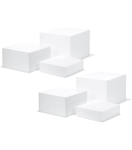 3 Pcs Acrylic Cube Jewelry Display Stands, Food Risers For Buffet Table, Nesting - View #6