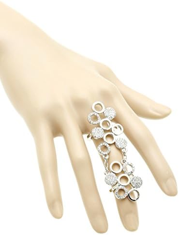 Clear armour knuckle round metal cluster ring Fashion Jewelry FancyCharm