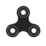 GoTwiddle Spinner Fidget Toy Triangle Hand Spinner - Premium Ultra High Speed Bearing - for Calm and Focus - ADHD Autism - Kids Adult - Spin 1-4 Minutes - Black (Becky)