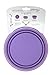 Prima Pet Expandable / Collapsible Silicone Food & Water Travel Bowl with Clip for Medium & Large Dog, Portable and Durable Pop-up Feeder for Convenient On-the-go Feeding, Size: 5 Cups (7 Inch Diameter Bowl) (LARGE (5 CUPS), PURPLE)