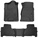 Husky Liners 99201 Black Weatherbeater Front & 2nd Seat Floor Mats Fits Chevrolet Tahoe, 2015-19 GMC Yukon
