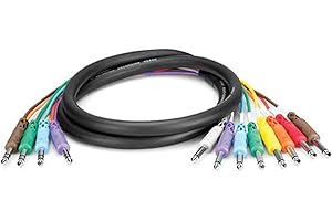 Hosa STP-803 Insert Snake, 1/4 Inch TRS to Dual 1/4 Inch TS, 9.8 Feet