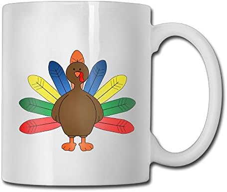 Pingquchan Colorful Thanksgiving Turkey Gifts Custom Gift Coffee Mug Tea Cup
