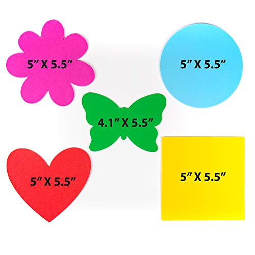 Horizon Group USA Assorted Jumbo Foam Shapes, 50 Count, 5 Designs, 5