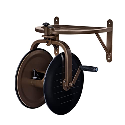 Liberty Garden Products 715 Navigator Rotating Garden Hose Reel, Holds 125-feet…