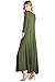 12 Ami Solid 3/4 Sleeve Pocket Loose Maxi Dress (S-3X) - Made in USA