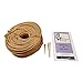 Fibre Rush Seating Kit with Full Color Instructions by Ed Hammond, 280' Coil of 6/32 Fiber Rush Kraft Brown, Plus a Peg and a Wedge (6/32 (280')