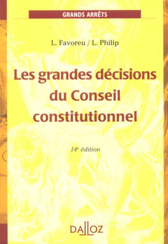 Les  grandes décisions du Conseil constitutionnel