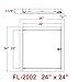 Premier 2002 Series Steel Access Door, 24 x 24 Flush Universal Mount, White (Screwdriver Latch)