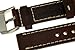 JP Leatherworks Panerai Style Thick Full Grain Leather Watch Band With Heavy Stainless Steel Buckle (Brown)