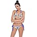 Sherry007 Sexy Handmade Crochet Bikini Swimsuit Brazilian Swimwear Bathing Suit (Small, N Blue)