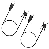 Simpeak Charger for Fitbit Alta,Replacement USB Charger Cable Cord with Reset Button fit Fitbit Alta Fitness Tracker, Black, Pack of 2