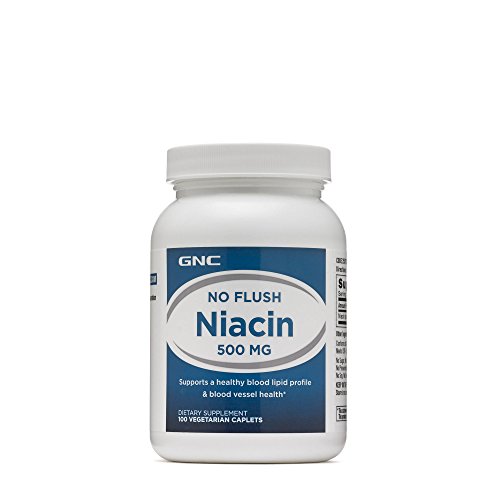 GNC No Flush Niacin 500 MG 100 Vegetarian Caplets