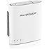 RAVPower FileHub, Wireless Travel Router, Access Point Micro SD Card USB Reader Hard Drive Companion DLNA NAS Sharing Media Streamer 6000mAh External Battery, White