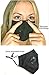 Engineered Essentials Co. Air Pollution Mask for Dust, Smoke, Odors with Filters. Adjustable Ear Straps and Nose Bridge - Washable and Reusable Comfy Cotton Respirator Face Mouth Mask, Black