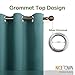 NICETOWN Thermal Insulated Solid Grommet Blackout Curtains/Drapes/Panels for Dining Room (Sea Teal, 1 Pair, 42 by 63-Inch)