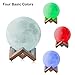 Moon Light - 3D Print LED 16 Colors RGB Moon Lapm - Moon Shade - Night Light with Remote & Touch Control with USB Charging - Moon Decor - Lunar Night Light with Wooden Mount - Moon Gift 5.9 in