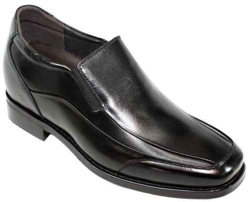 CALDEN - K333011 - 3 Inches Taller - Size 8 D US - Height Increasing Elevator Shoes (Black Leather slip-on Dress Shoes)