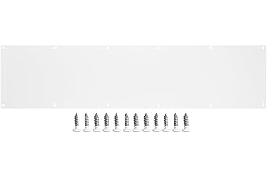 GALOFAY Door Kick Plate 10x34 inches Acrylic Decorative Plates Protector for 36 inches Front Doors, 1/10 inch Thickness 10"x 34" (White)