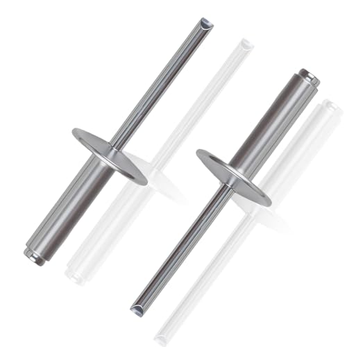 Msymsyu Popnieten Blindnieten 4.8X16Mm Alu 65 Stk Großkopf Nieten Silber Blindnieten Zum Verbinden Von Blech Holz Möbel Fensterrahmen Mit Kunststoffrahmen Einfache Installation