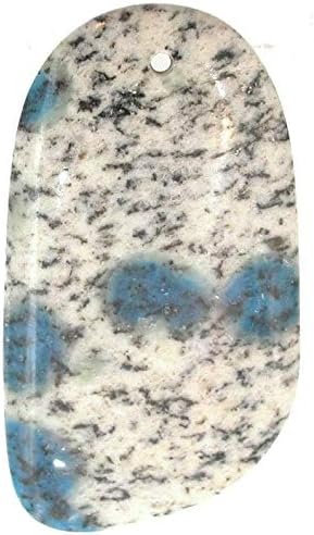 Rare K2 Blue Jasper Freeform Focal Pendant Bead, 26x40mm