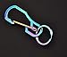 2 Pack Carabiner Clip Retractable Ring Set Titanium KeyChain Quick Release Hooks for Men Women