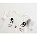 haoricu Girl Dress, Fall Kids Baby Cute Cat Pattern Shirt Top Tutu Skirt Girls Dress Set (White, 3T)