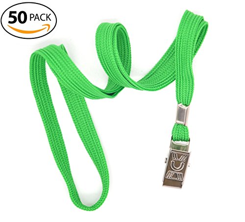 Maileto 50 Pack Orange Lanyards Bulk - Flat Nylon With Swivel Hook & Badge Clip, 19 Inch For ID Badges - View #5